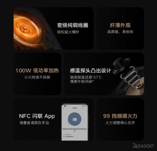 Представлена компактная индукционная плита Xiaomi MiJia с дисплеем и NFC модулем