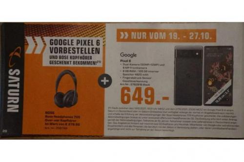 Google Pixel 6: цена в Европе и дата старта продаж