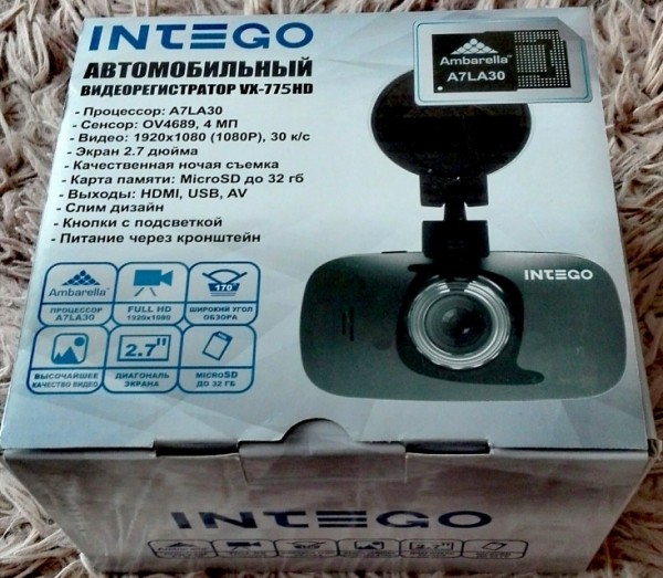 Обзор видео-регистратора Intego VX-775HD