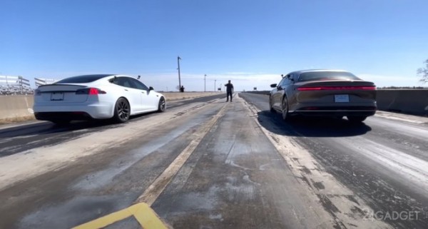 Проведено очное состязание на дистанции четверть мили между Tesla Model S и Lucid Air (видео)
