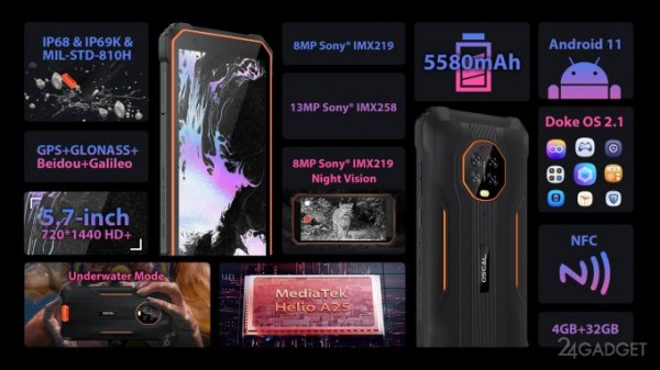 Защищенный смартфон Blackview OSCAL S60 Pro доступен по цене $109,99 (скидка 50%).