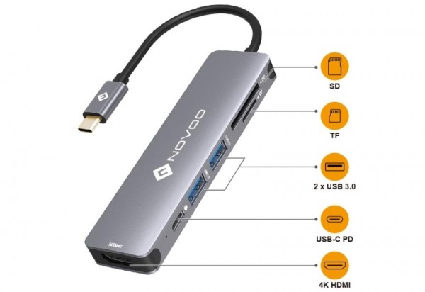 USB-концетратор NOVOO 6 в 1- обзор уникального хаба 6 в 1