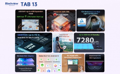 Blackview Tab 13 – анонс нового бюджетного планшета
