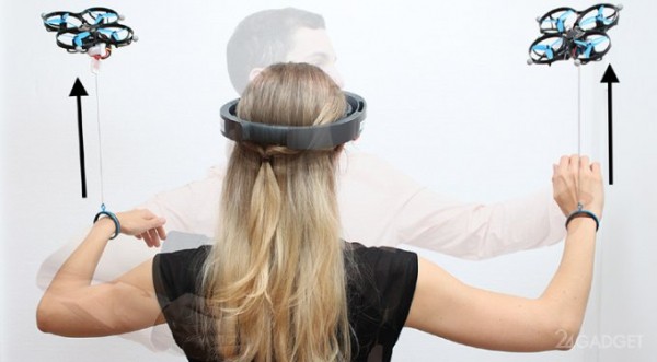 Привязанные к человеку коптеры помогут усилить ощущения от виртуальной реальности (2 фото + видео)